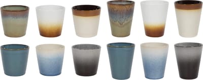 Studio Tavola Koffieset Storm - Koffiekopjes & Cappuccinokopjes - Aardewerk - Vaatwasserbestendig - Divers - 12 Stuks 6 x 200 ml / 6 x 310 ml