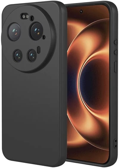 Hoesje geschikt voor Xiaomi 17 Ultra - Phonesta Soft Silk Silicone Back Cover - Zwart