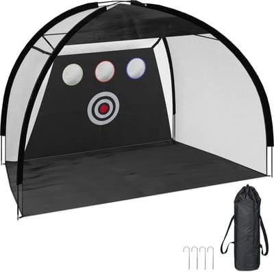 golfnet - met roos en doelen - 200 x 300 x 170 cm - met opbergzak en haringen