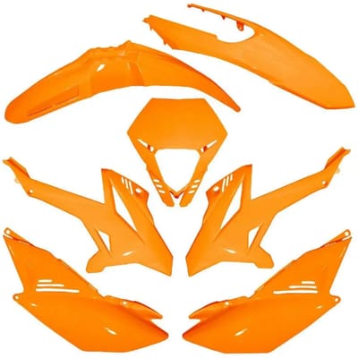 Kit carénage P2R pour Moto Beta 50 RR 2012 à 2020 7 piece orange Neuf