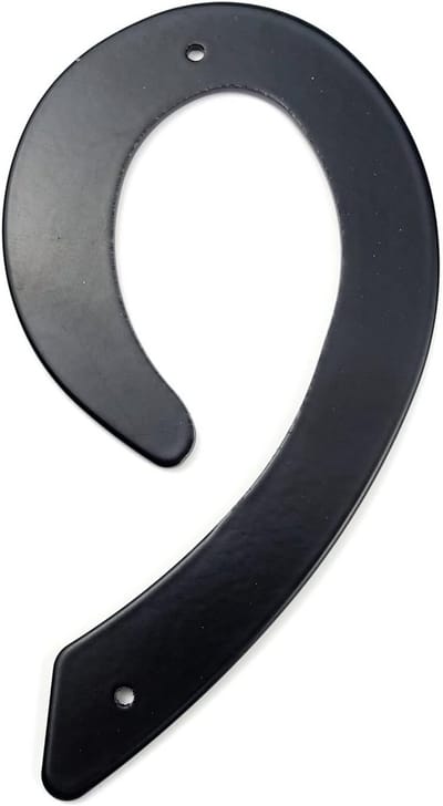 Zwart Huisnummer 10 cm Hoog - Moderne Zink Legering Adres Cijfers voor Deur of Brievenbus