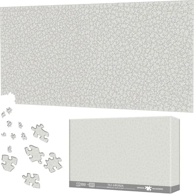Puzzel 1000 Stukken - Oat Grey 41 x 80 cm - Speciale Vorm - Onmogelijk Uitdaging voor Thuisdecoratie - ShopVlot