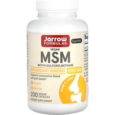 Jarrow Formulas MSM (Methyl-Sulfonyl-Methane Sulfur), 1000mg - 200 vcaps