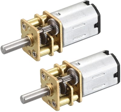 Miniatuur Tandwielmotor - DC Motor - Modelbouw Projecten - Volledig Metalen Transmissie - 2 Stuks 6V - Zilverkleurig