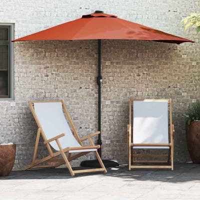 vidaXL Tuinparasol 294 x 150 x 224 cm Polyester en staal Terracotta