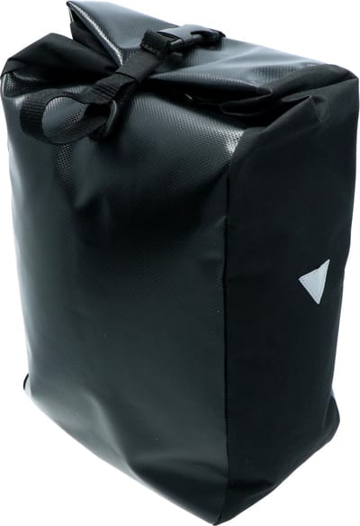Dresco Enkele Fietstas Traveller – Inhoud 15 Liter - Waterafstotend polyester – Twee bevestigingshaken – Afsluitbare rolsluiting met kliksluiting - Verstelbare schouderriem – Bidonvak - Reflecterende accenten - Afmeting 47x24x14cm