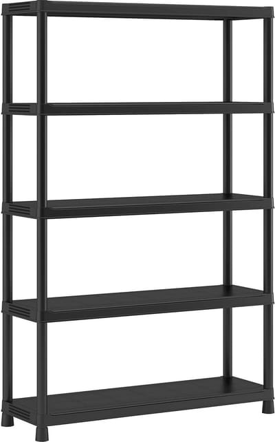 Plus 120/5 Rek Kunststof 120 x 40 x 187 cm Zwart