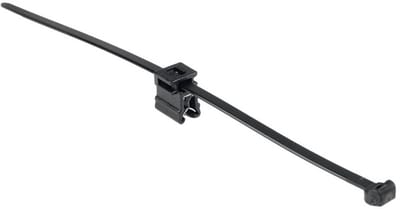 HellermannTyton 156-01153 T50ROSEC4B-PA66W-BK (100) Kabelbinder met clip 200 mm 4.6 mm Zwart 100 stuk(s)
