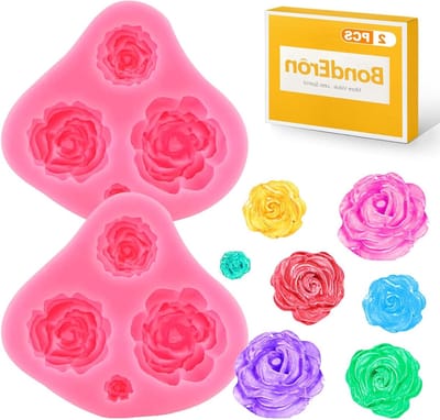 Flexibele 3D Siliconen Mallen voor Rozen en Bloemen - Perfect voor Epoxyhars, Zeep, Kaarsen en Creatieve DIY Projecten