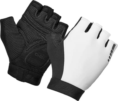 GripGrab - WorldCup 2 Padded Korte Vinger Zomer Fietshandschoenen - Wit - Unisex - Maat S