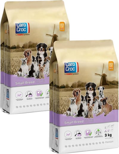 Carocroc Small Breed Vlees&Gevogelte&Rijst - Hondenvoer - 2 x 3 kg