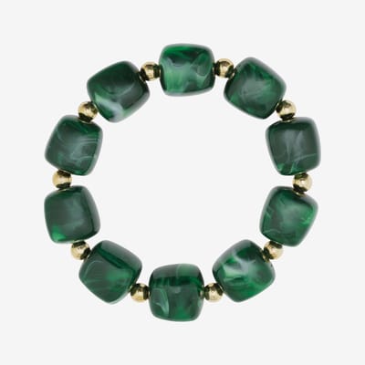 Essenza Large Beads Bracelet Dark Green