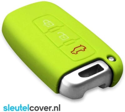 Autosleutel Hoesje geschikt voor Hyundai - SleutelCover - Silicone Autosleutel Cover - Sleutelhoesje Lime groen