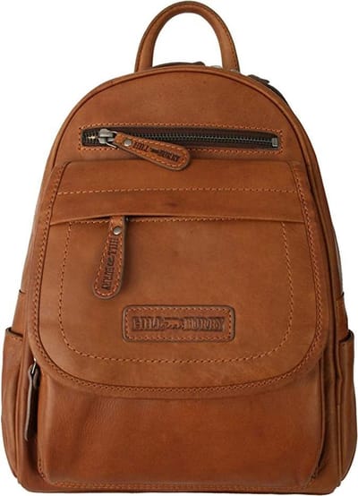 Hillburry tas - Rugzak/rugtas - Leer - Bruin/Camel/cognac