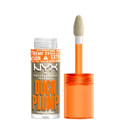 NYX Professional Make Up Duck Plump Quazy Silver Lipgloss - Voor volle, extreem glanzende lippen - Met holografisch effect - Zilver - 6,8ml