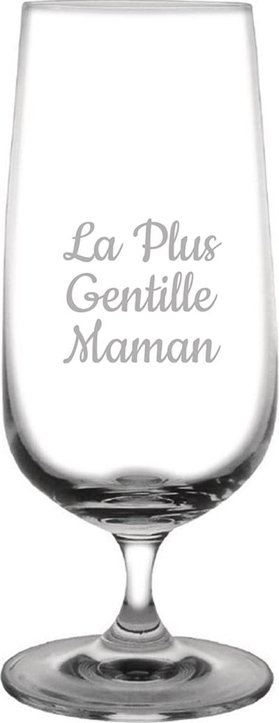 Bierglas op voet gegraveerd - 41cl - La Plus Gentille Maman