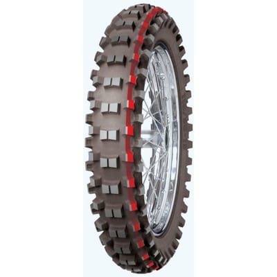 Mitas C-18 ( 120/90-18 TT 65R Achterwiel, Rubbermengsel Country Cross, gelb )