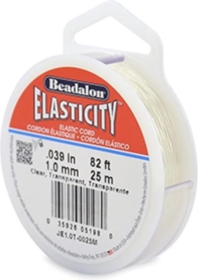 Beadalon elastiek rijgdraad 1.0mm 25 meter Clear