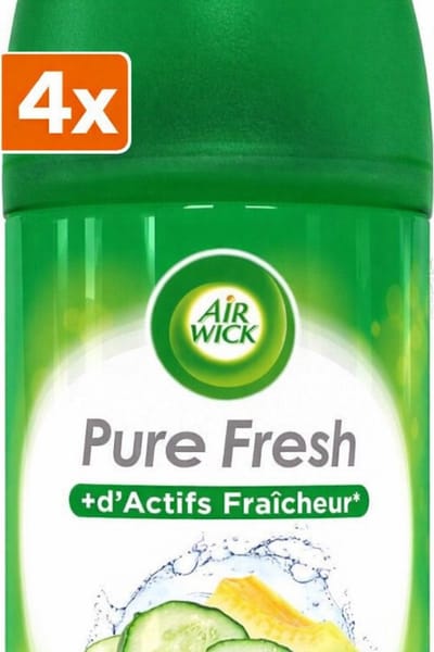 (4x) Air Wick - Luchtverfrisser - Navulling - Komkommer - 250ml