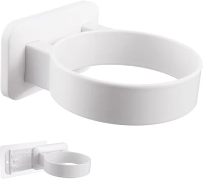 Famanu – Föhnhouder zonder boren, minimalistische wandhouder voor haardroger, wit