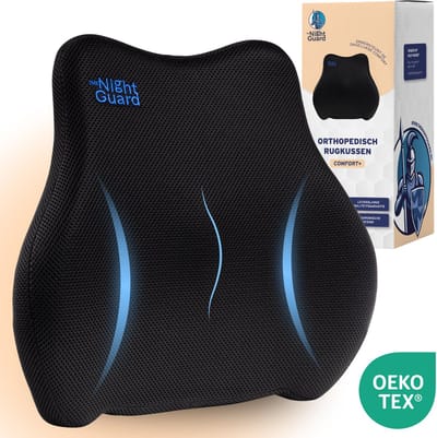 Orthopedisch lendekussen – Rugkussen traagschuim – Rugsteun bij rugklachten – Voor bureau & auto – The Night Guard