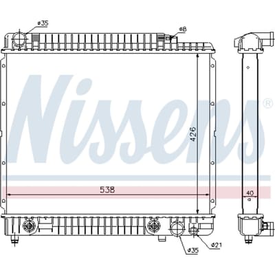 Radiator, motorkoeling NISSENS 62724A