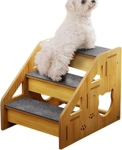Trappen voor huisdieren - Antislip huisdierhellingen | 3-treden bank katten trap hond kat pup appartement balkon terras tuin