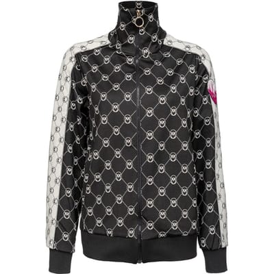 PINKO Zeme Giubbino Punto Stoffa Jacquard Logo Con Patch Ricamato  Size: XS | Light Jackets Outlet | Dames |