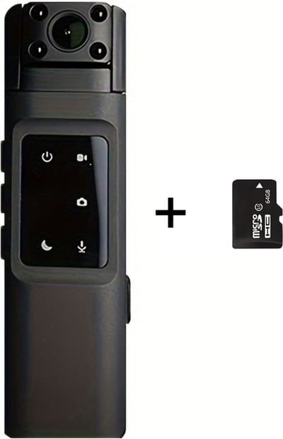 Bovista Chest Camera - Bodycam - Politie - Spy Camera - Spy Cam - Verborgen Camera - Spionage Camera - Action Camera - HD + 64GB Opslag