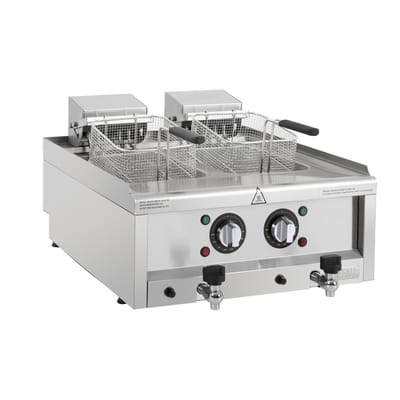 Buffalo 600-Serie Elektrische Friteuse Met Dubbele Tank, 2 x 8L