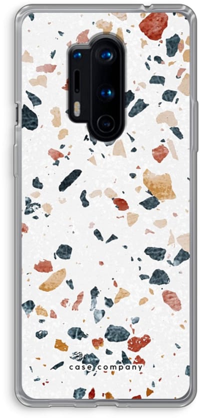Case Company® - Hoesje geschikt voor OnePlus 8 Pro hoesje - Terrazzo N°4 - Soft Cover Telefoonhoesje - Bescherming aan alle Kanten en Schermrand