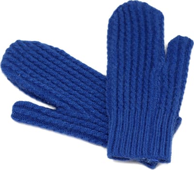 Kobaltblauwe wanten - dames - one size - kobalt blauw handschoenen - gebreid - acryl - STUDIO Ivana