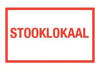 Stooklokaal tekstbord - kunststof 400 x 250 mm