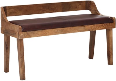 Bank Echt Leer - Gestoffeerde Bank - Lederen Bedbank - Bruin - Modern en Duurzaam - Handgemaakt en Comfortabel