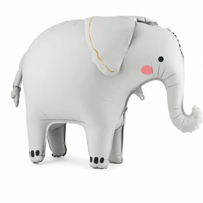 PartyDeco - Staande folieballon olifant 91 x 61 cm