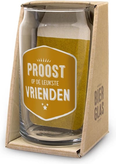 Bierglas - Drop - Vrienden - In cadeauverpakking