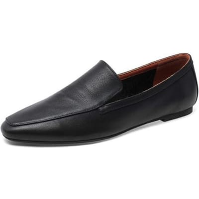 Lente Luxe Dames Echt Lederen Loafers Zacht Comfort Casual Platte Schoenen Instappers Schoenen Dame Zwart Beige Bruin 7 zwart