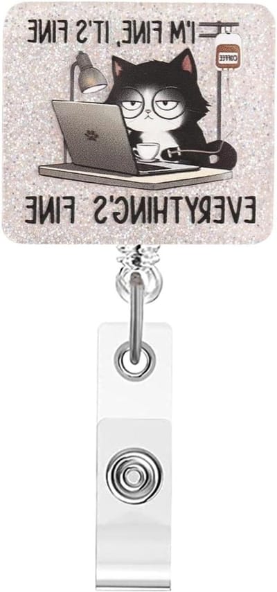Badgehouder Kat - Intrekbare Badge Clip - ID Kaart Tonen - Schattig Kattenontwerp - 12.7 x 7.62 cm - Niet gespecificeerd