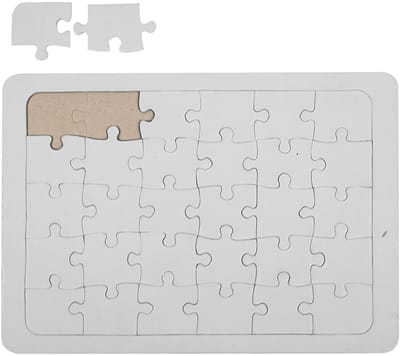 Puzzel, afm 15x21 cm, wit, 1 stuk