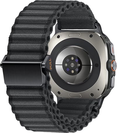 By Qubix - smartwatch bandje - Compatible Samsung bandje - Trail band - Zwart - Geschikt voor Samsung Galaxy Watch Ultra / Ultra 2 - 47mm