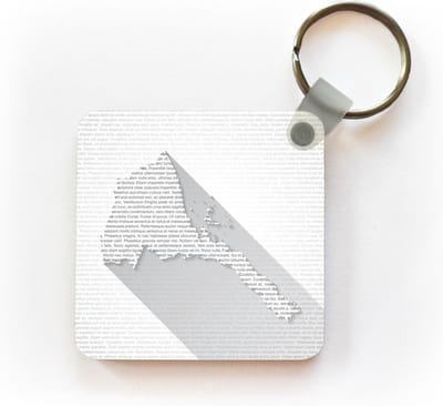 Sleutelhanger - Uitdeelcadeautjes - Eritrea illustratie met gedrukte tekst - Plastic