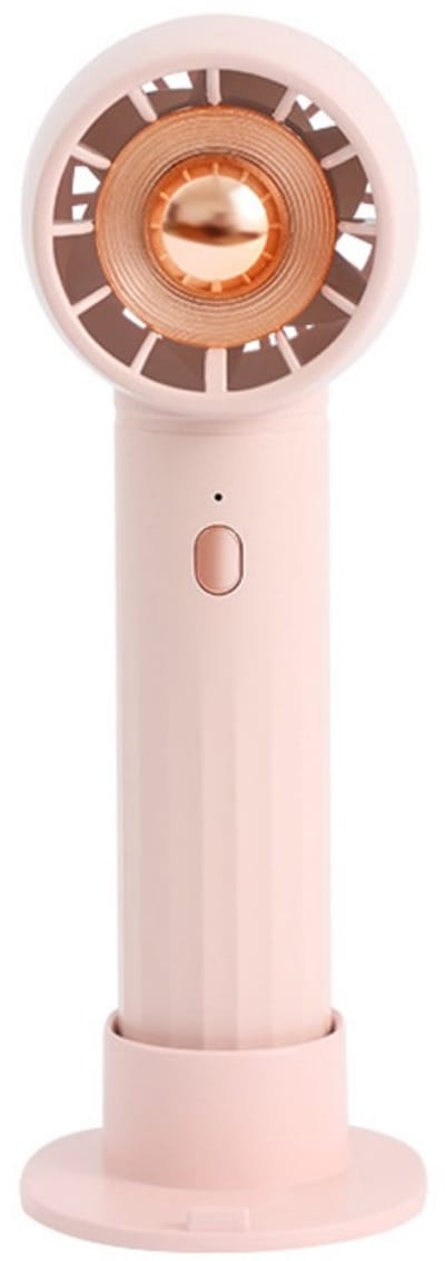 longziming -Handventilator – Tafelventilator – Compacte ventilator – 3 traploze snelheidsstanden – Lithiumbatterij – Extreem stil – 1 stuk – Roze