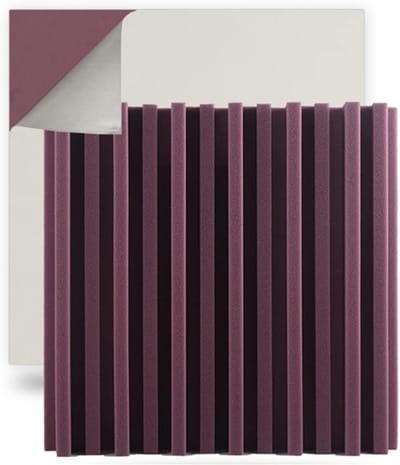 Akoestische Schuimpanelen - Geluidsisolatie Katoen - Geluidsverbetering Kamer - Zelfklevende Installatie - 50x50x5cm - Zwart