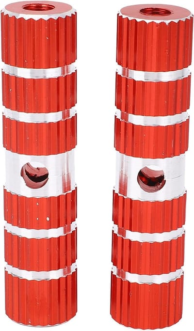 Fietspedalen Voetsteunen - Fiets Assen Steunen - Veilig Fietsen - Versterkt Solide Ontwerp - 10 cm - Rood