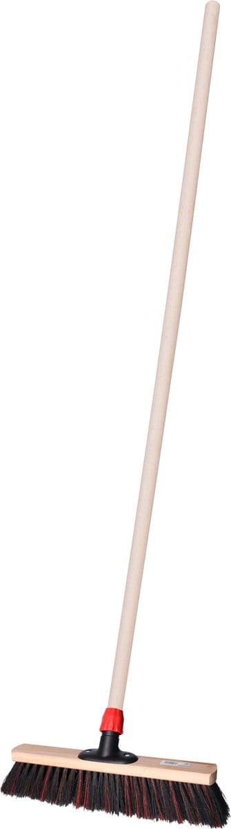 Straatbezem SAGA voor bestratingen en vlonders - Harde bezemkop - 40 cm breed - Houten steel van 140 cm
