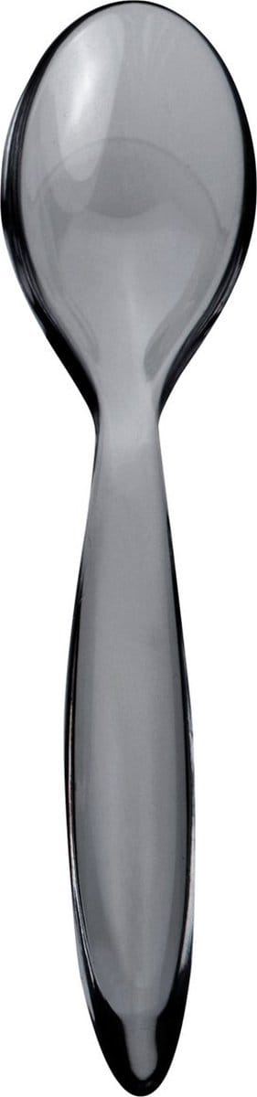 Pico Eierlepeltje Zwart - Set van 6 - Mooi bij het ontbijt of bij de brunch- Hoogwaardig materiaal - Italiaans product -