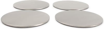 Glasonderzetter zilver Cheers - Metaal - Zilver - 4 Stuks