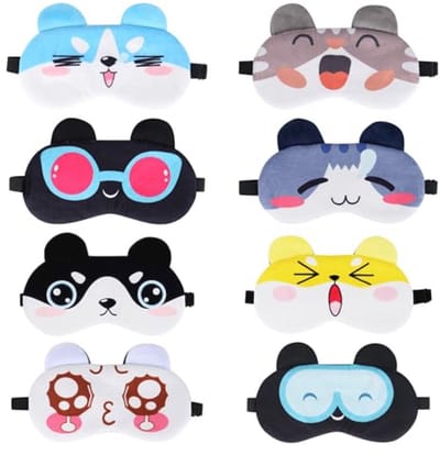 Slaapmasker voor kinderen - 8 stuks - Lichtblokkerend en ultrazacht - Perfect voor een rustige slaap