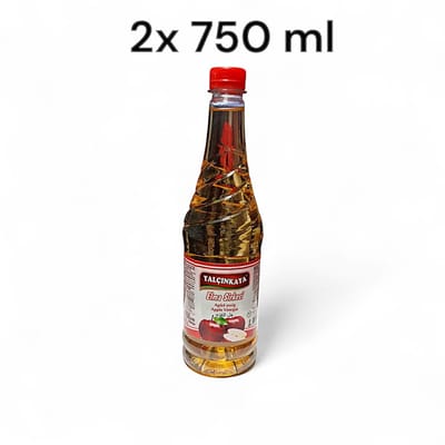 Yalcinkaya Antep Appelazijn 2x 750 ml – Traditioneel Geproduceerde Appelazijn uit Gaziantep | Voordeelverpakking - Antep Elma Sirkesi - Traditionally Produced Apple Vinegar from Gaziantep | Value Pack