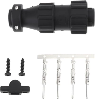 Laspistool Connector - Trigger Plug - Apparaat Bediening - Hoge Temperatuur Bestendig - 4-Pins - Zwart